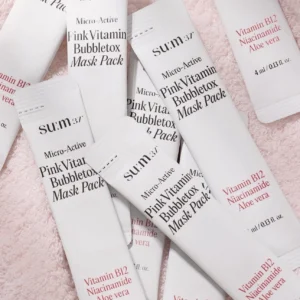 SU:M37 Micro Active Pink Vitamin Bubbletox Mask Pack 4ml x 50pcs K-Beauty