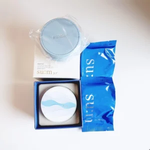 SU:M37 Water-full CC Cushion Perfect Finish Special Set 01 Light Beige K-Beauty