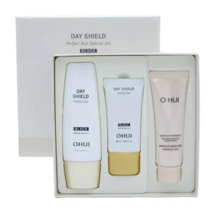 O HUI Day Shield Perfect Sun Black Special Set 3 Items SPF50+ PA++++ K-Beauty