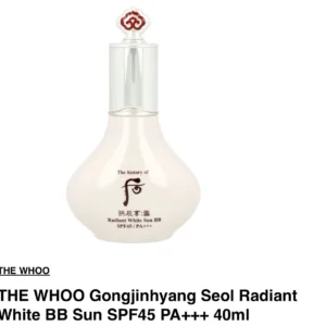 The History of Whoo GONGJINHYANG SEOL RADIANT WHITE BB SUN 40mL K/beauty