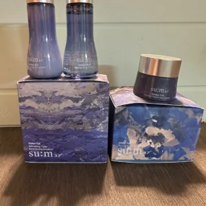 Su:m37º Water Full Special Gift Set 3 Items Toner Emulsion Cream Sum37