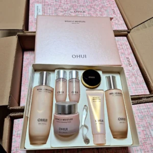 OHUI Miracle Moisture 3 Items SetToner+Emulsion+CreamPink BarrierGlow O HUI