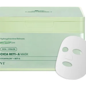 Vt Cosmetic CICA Reti-A Mask Sheet 30 PCs, Retinol Complex For Daily Care Pore